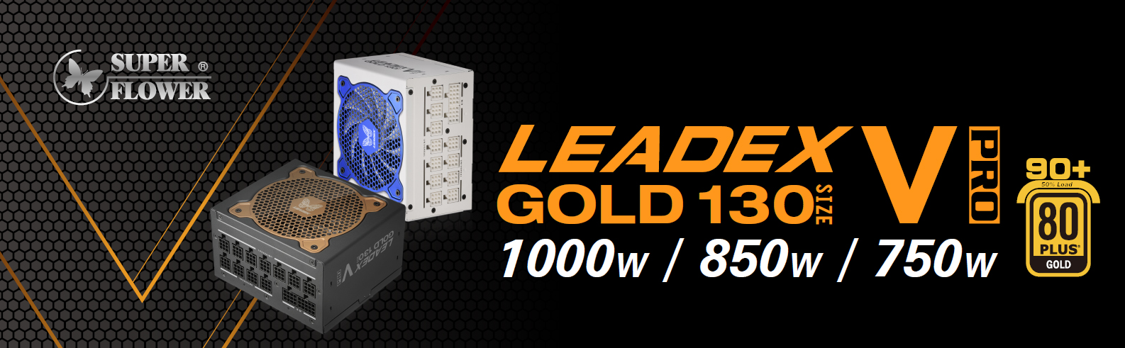 Super Flower Leadex V Gold PRO 1000W ATX 80 PLUS GOLD Certified 